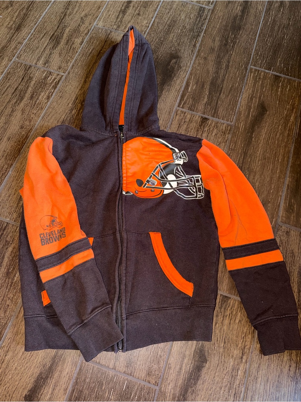NFL Cleveland Browns Black & Orange Hooded Zip Jacket